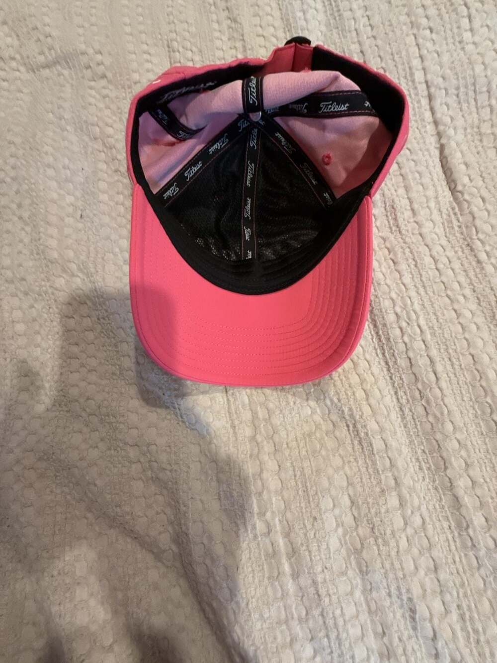 Titleist Pink Performance Golf Hat with Script Logo and Back Patch - Picture 3 of 4